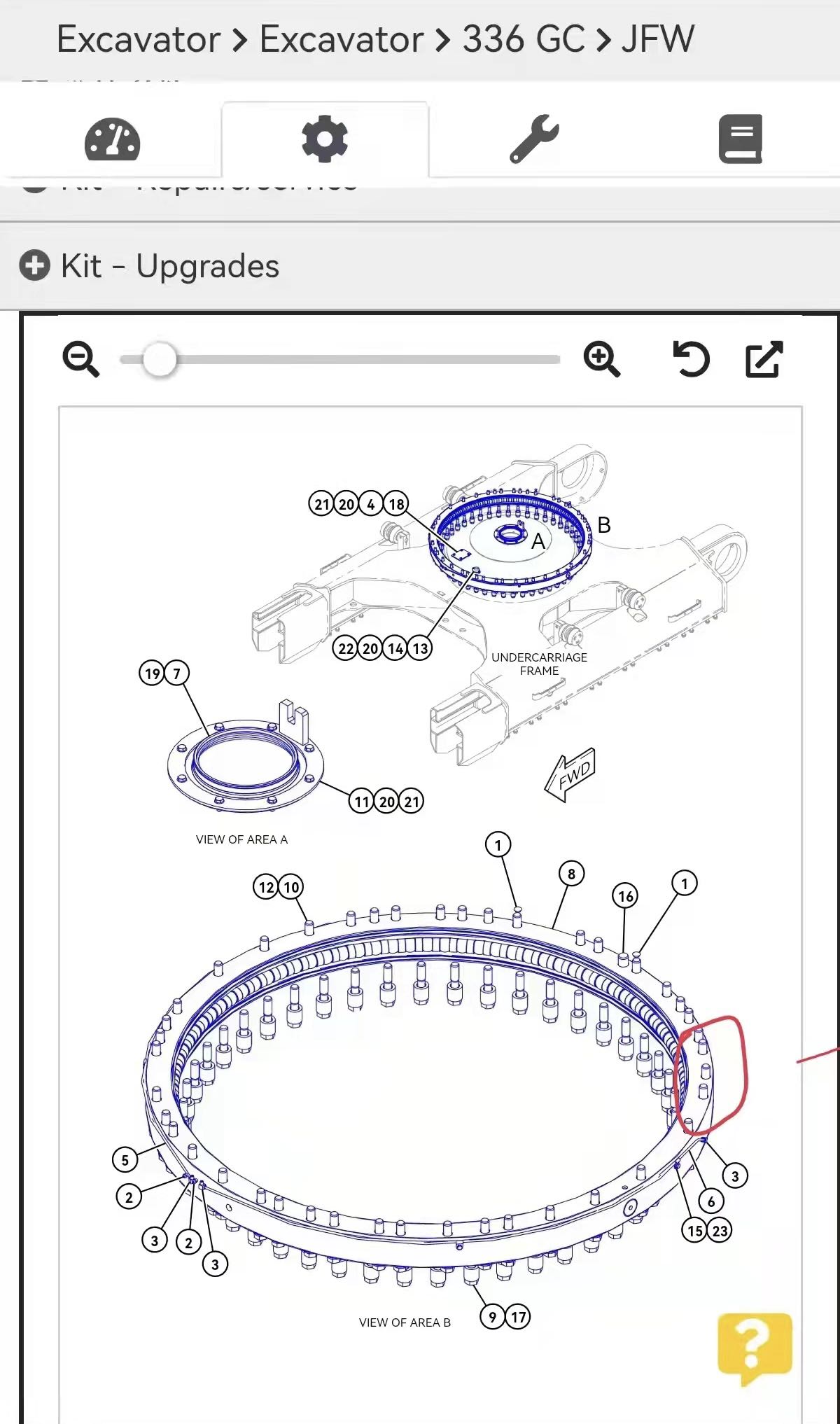 CATСТОЙКА CAT336GC ПОВОРОТНЫЙ ПОДШИПНИК